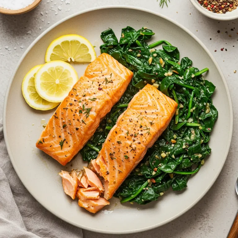 salmon spinach recipe