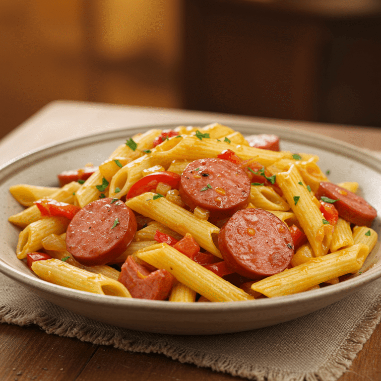 smoked sausage recipes with pasta